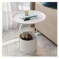 Iron Stainless Steel Storage Bin Bedside Table